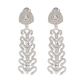 Araya White Stud Earrings for Elegant Fashion Statement Cubic Zirconia White Stud